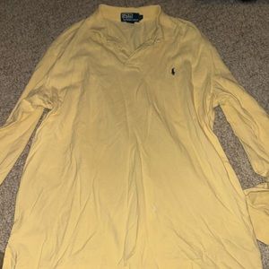 Men’s Yellow Polo Ralph Lauren Long Sleeve Shirt Button Up (L)